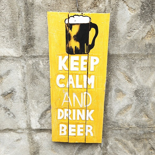 Keep Calm and Drink Beer Plaque - Just-Oz