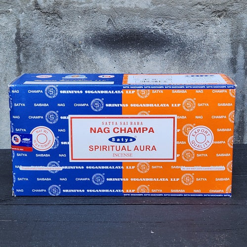 Satya Dual Incense 16gr - Nag Champa Spiritual Aura - Just-Oz