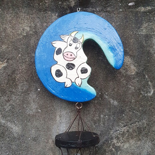 Cow and Moon Windchime - Just-Oz