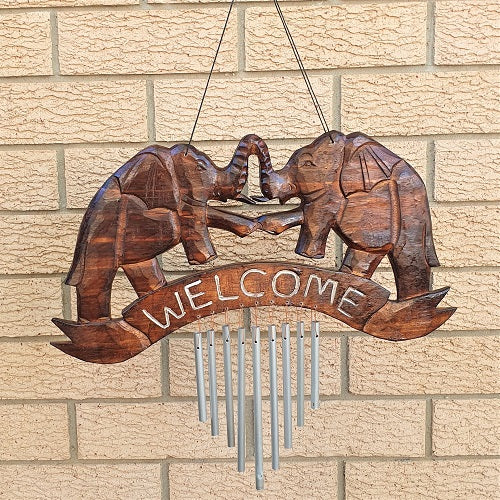 Bamboo Chime Elephants - Just-Oz