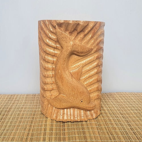 Dolphin Wood Carved - Just-Oz