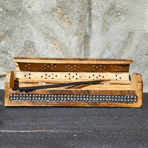 Box Incense Holder - Coffin Beaded - Just-Oz