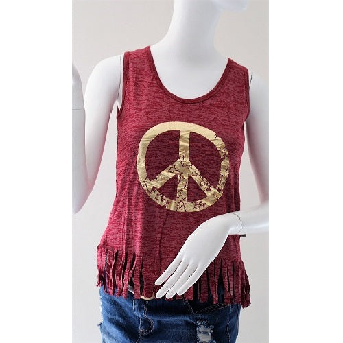 Singlet with Fringe - Peace