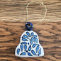 Telavera Xmas Tree Ornament. Bell Blue