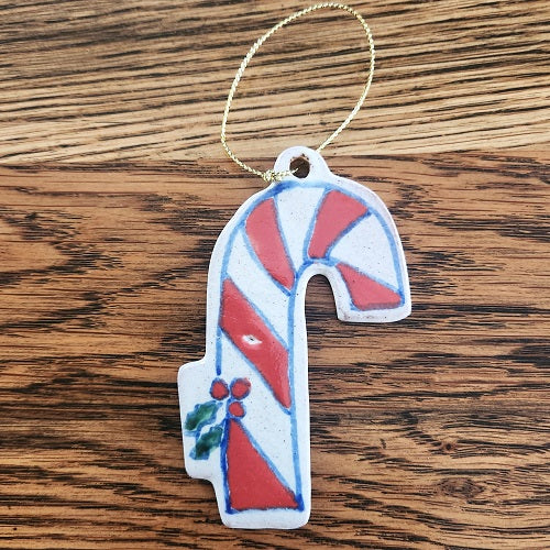 Telavera Xmas Tree Ornament. Candy Cane 2