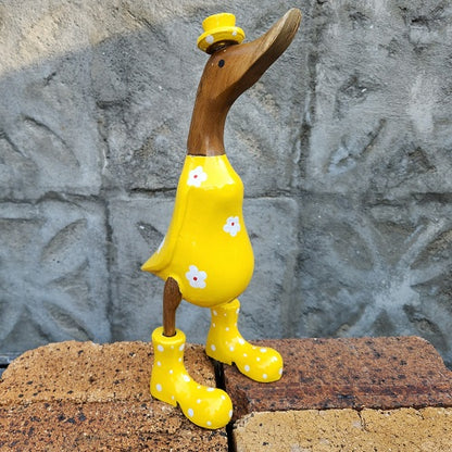 Wooden Duck Painted Flower