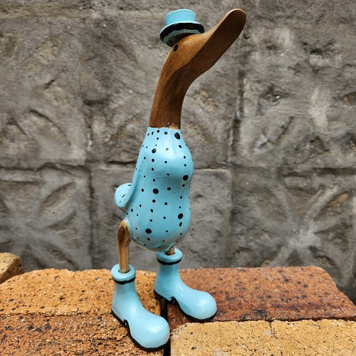 Wooden Duck Painted Dots