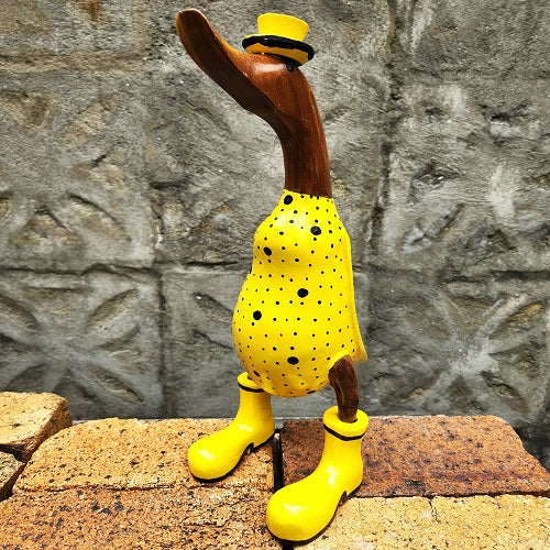 Wooden Duck Painted Dots