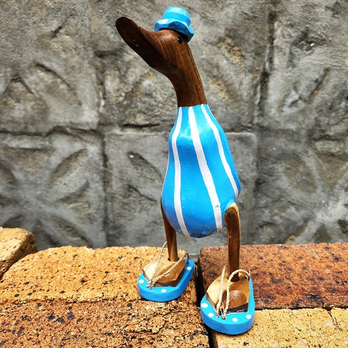 Wooden Duck Painted Stripes