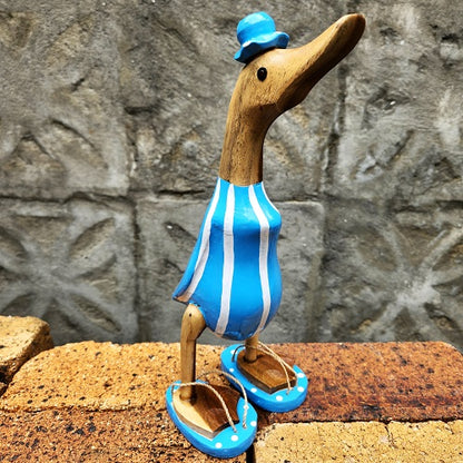 Wooden Duck Painted Stripes