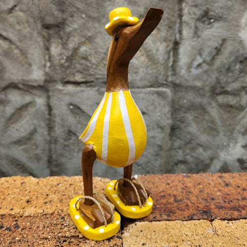 Wooden Duck Painted Stripes