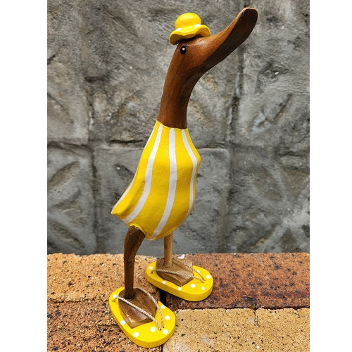 Wooden Duck Painted Stripes