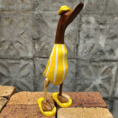 Wooden Duck Painted Stripes