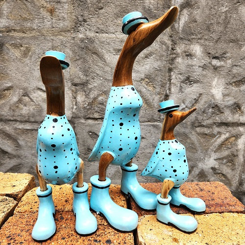 Wooden Duck Painted Dots