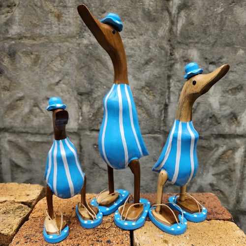 Wooden Duck Painted Stripes