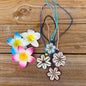 Cut Cowrie Shell Necklace Flower Pendant - Just-Oz