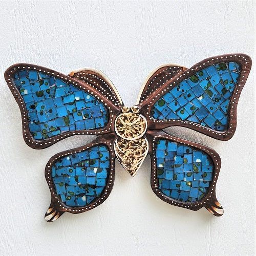 Wooden Butterfly Mosaic Wings