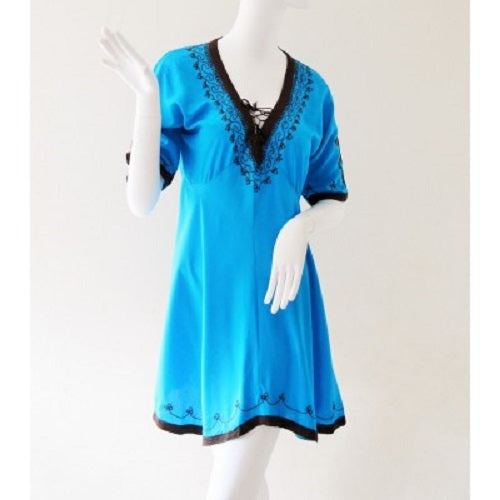 Blue Moroccan Kaftan. - Just-Oz