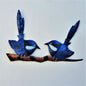 2 Blue Wrens On A Branch Large - Just-Oz