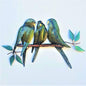 Budgies 3 On A Branch - Just-Oz
