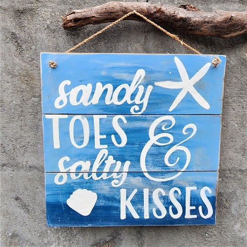 Sandy Toes & Salty Kisses Plaque