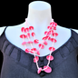 Necklace 3 Strand Bead and Shell