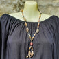 Necklace Snail Shell Spotted and Silver Beads - Just-Oz