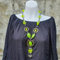 Necklace Brass Ring & Glass Beads