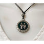 Necklace Pewter Zodiac Sign Round