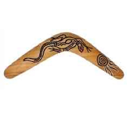 Burnt & Carved Boomerang - Just-Oz